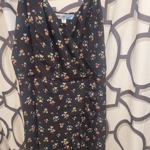 Cloud Sky xl black floral short romper